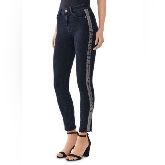 DL1961 FARROW ANKLE InstaSculpt High Rise Dark Wash Roosevelt Jeans Sz 31  32x29 - Picture 2 of 11